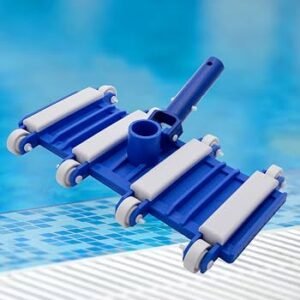 رأس مكنسة سحب ثقيل بعجلات دوارة لأرضيات المسابح (Flexible Vacuum Head with Wheels)